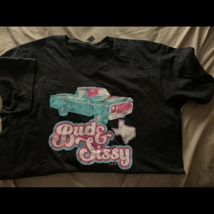 Bud And Sissy V-Neck Tshirt XL
